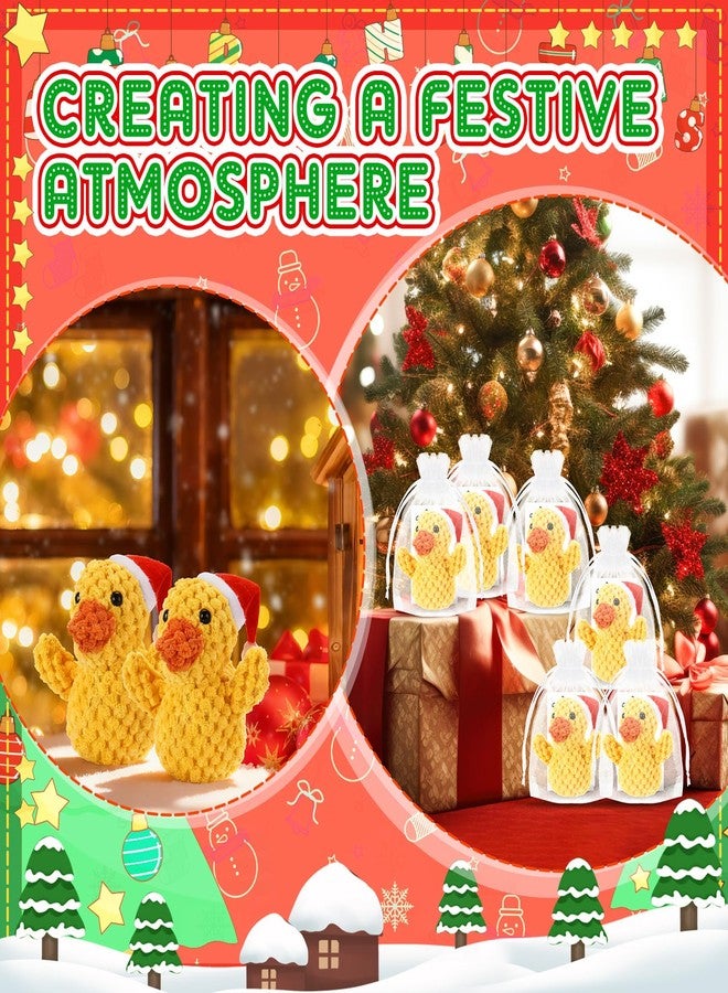 Jerify 12 Set Christmas Crochet Duck Gifts - Emotional Yellow Handmade Ducks Bulk with Positive Inspirational Support Cards for Xmas Stocking Stuffers Party Favor Coworkers Employee Team Appreciation - Image 5